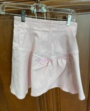 pink denim mini skirt size 0