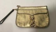 Rebecca Minkoff gold clutch wristlet