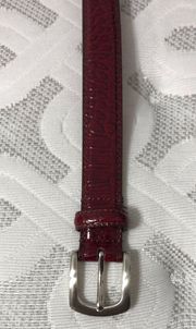 Red Split Leather Belt