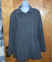 Gray Ouray Sportswear Zip Up Sweatshirt Size Large