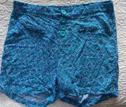 Caribbean Joe Pull On Patterned Ladies Size Large* Shorts