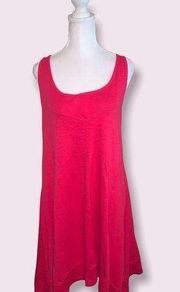 DKNY Jean Pink Knit Racerback Tank Swing Dress Size Medium