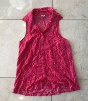 Splendid NWOT Pink Button Down Tank Size Small