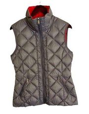 BCBGeneration gray/pink zippered puffer vest women medium