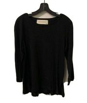 3SUM by James Jeans Black Ruffle Back Blouse