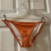 NWT Kona Sol Orange/Cream Print Hipster Bikini Bottom S