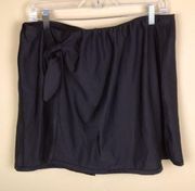 Swimsuits For All Women’s Black Wrap Tie Built-In Shorts Swim Beach Skirt