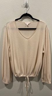 V-Neck Ivory Silver Sweatshirt