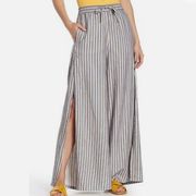 Anthropologie Onia Chloe Wide Leg Striped Side Slit Pants