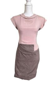 Sportmax by Maxmara Womens Sheath Dress Colorblock Mini Career Business Size 2