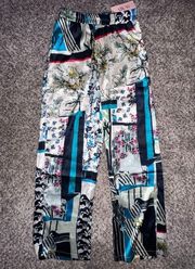 NWT MICAS Abstract Satin Women’s Wide Leg Pants