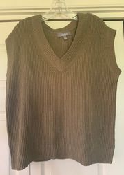 Green Knitted Sweater Vest