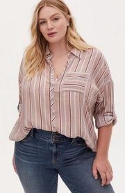 Torrid Lindsay Drop Shoulder Button-Down Shirt