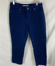 Lands End Blue Corduroy Mid Rise Pant Size 6 Petite