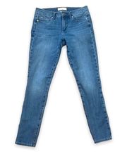 Gap True Skinny Jeans Straight Leg Medium Wash Cropped Size 27