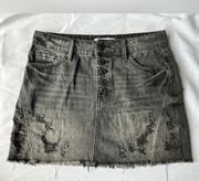 Vervet from Anthropologie Black Denim Mini Skirt