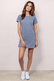 Blue-grey Heather T-shirt Dress