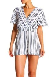 NWT Flying Tomato Striped Romper Blue White Size Small S NEW W1364