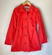 Coral Pink Trench Coat Jacket
