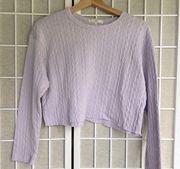 Antistar Crop knit sweater lavender size small