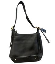 Coach  Vintage Black Leather Adjustable Shoulder Bag