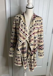 Lucky Brand tribal aztec southwestern sweater cardigan size medium