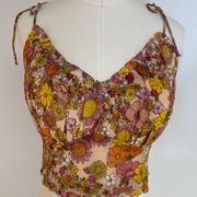 Floral Crop Tank Top NWT