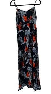 Patrons of Peace Birds of Paradise Tropical Print Tie up Back Bohemian Spaghetti