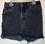 Style & Co Black Denim Cuffed Distressed Shorts Size: 8 Petite