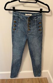 JBrand Blue Gold High Waisted Jeans