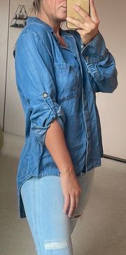 Denim Button Up Blouse