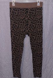 Women's  Ultra Stretch Brown Leopard Print Leggings Size L-XXLarge