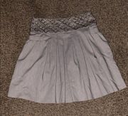 Alice and Olivia Grey Skirt w/ Beaded Waistband