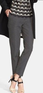 Kate Spade New York Black/White Polka Dot Margaux Cafe Dot Crop Pants Size 0