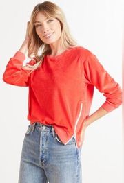 Sundry for Evereve Velour Zip Pullover