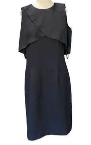 Karl Lagerfeld Paris Womens Black Layered sleeveless Cocktail Dress Size 4