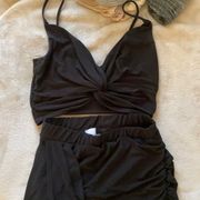 DAY & NIGHT Black Two Piece Set