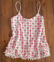 Trippy Pink Mendala Tank Top Size XS