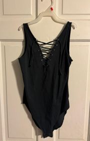 Lace Up Tank Bodysuit