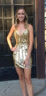 Gold Sequin Dress