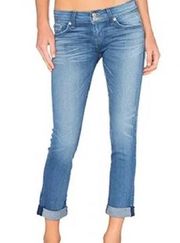 Hudson light wash Ginny ankle straight with cuff jeans size 25