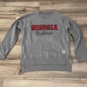 University of Georgia Bulldogs UGA Gray and red crewneck pullover uga