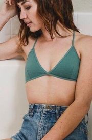 Soft Teal Bralette XS Small Bra Racerback Lounge Comfy Tank Top Womens Spring