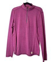 Carhartt Force Long Sleeve 1/2 Zip Shirt Purple Womens Small Quarter