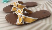 Yellow Knotted Sandals, Size 11