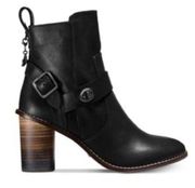 COACH Biker Moto Heel Black Bootie Boots