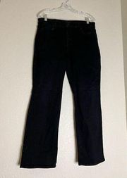 NYDJ Jeans Womens 14 Black Stretch Denim Marilyn Straight Lift & Tuck Pants 14p