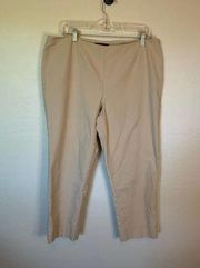 Lafayette 148 | Khaki "Bleeker Crop" Pants Size 14