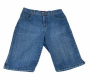 Gloria Vanderbilt Bermuda Jean Shorts, Blue, 8