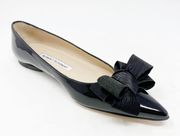 Pointed Toe Now Camp Patent Leather Flats New Black Size 36